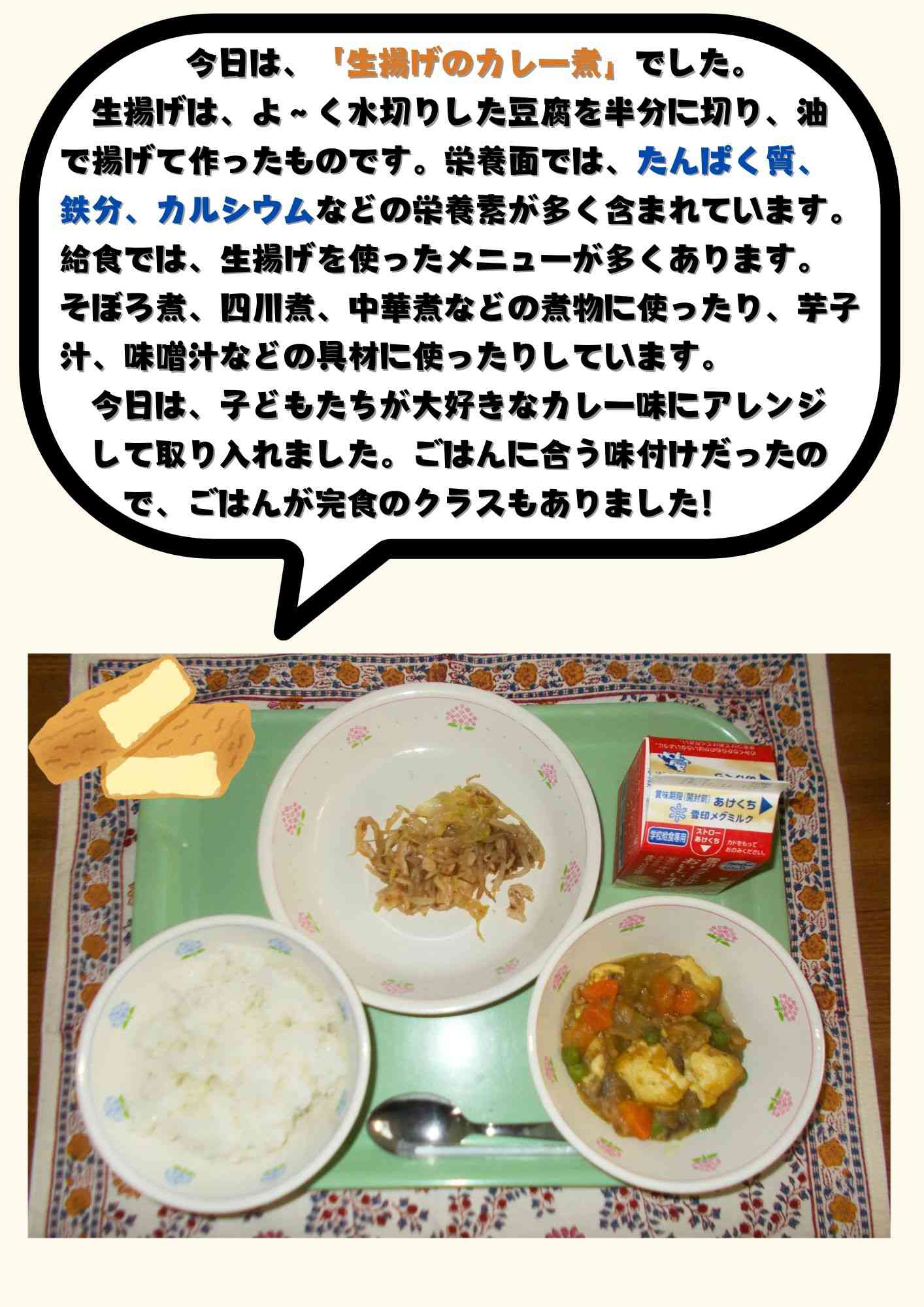 １１．２８　生揚げのカレー煮 (1)